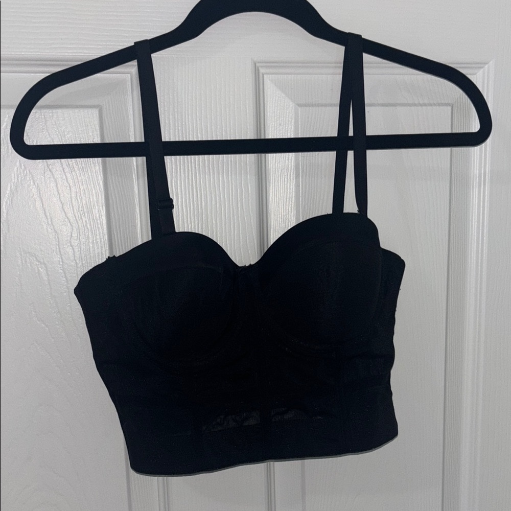 Chic Black Bustier Top
